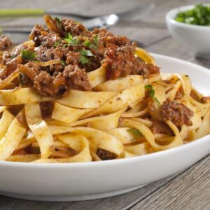 Tagliatelles à la bolognaise